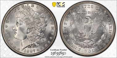 1887 $1 MS67+