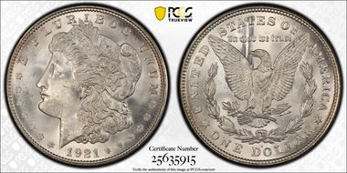 1921-D $1 MS66+