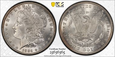 1884 $1 MS67+