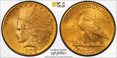 1909 $10 MS63