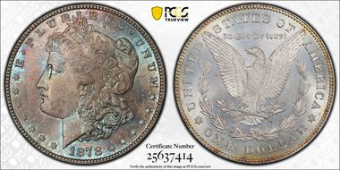 1878 7/8TF $1 VAM 31, Lines Thru Leg MS65