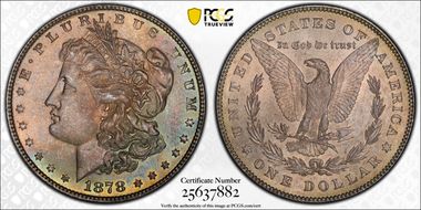 1878 7TF $1 R78, VAM 84, Line Under 8 MS65