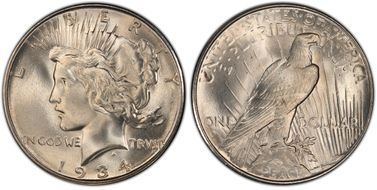 1934-D $1 MS66