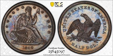 1839 50C No Drapery PR64