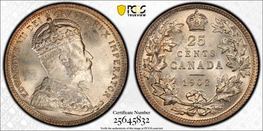 1902 25C MS66