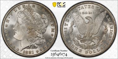 1881-CC $1 MS67+