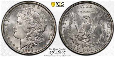 1886 $1 MS67+