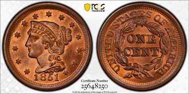 1851 1C N-10 MS66RB
