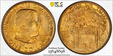 1922 G$1 Grant, No Star MS67+