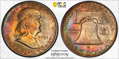 1951-D 50C MS66+ FBL