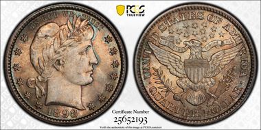 1898-S 25C MS65