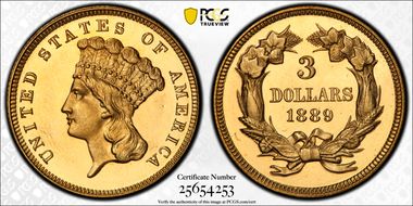 1889 $3 PR64+ DCAM