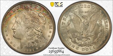 1921-D $1 MS66+