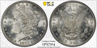 1883 $1 MS67+
