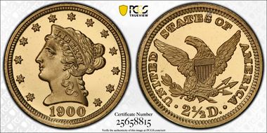 1900 $2.50 PR68+ DCAM