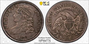 1833 10C JR-7, Last 3 High VF35