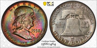 1958-D 50C MS66+ FBL