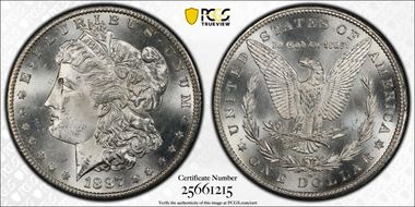 1887-S $1 VAM 2, S/S MS65