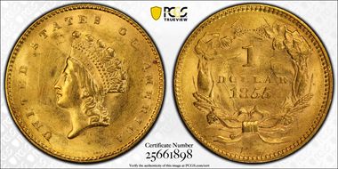 1855 G$1 MS63