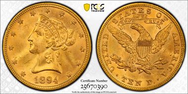 1894 $10 MS64