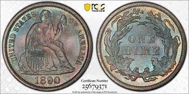1890 10C MS67+