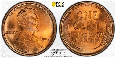 1917 1C MS67+ RD
