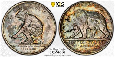 1925-S 50C California MS67+