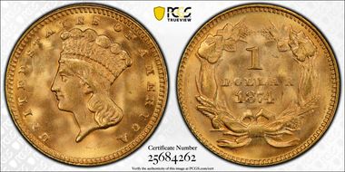 1874 G$1 MS66+