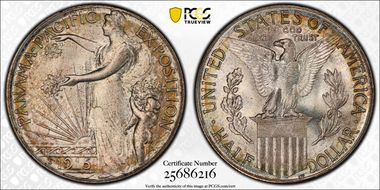 1915-S 50C Panama-Pacific MS67+