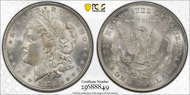 1878 7/8TF $1 Strong, VAM 37, 7/4 MS65