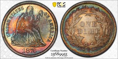 1876 10C MS67