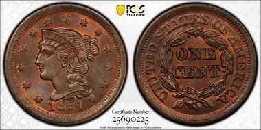 1851 1C N-10 MS66RB