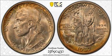 1937 50C Boone MS67+