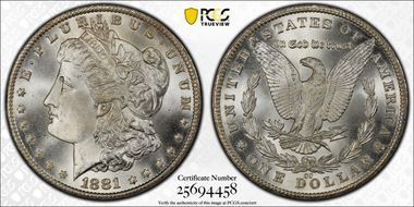 1881-CC $1 MS67+