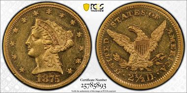 1875 $2.50 MS60