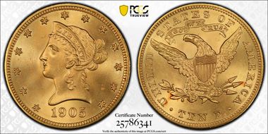 1905 $10 MS66