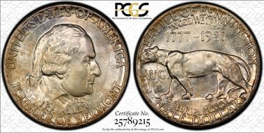 1927 50C Vermont MS66+