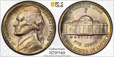 1943/2-P 5C MS66+ FS