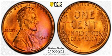 1942 1C MS67RB