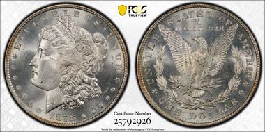 1878 8TF $1 VAM 21, Broken R&B MS65