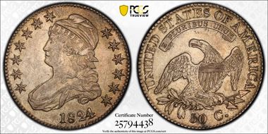 1824/1 50C O-101a AU58