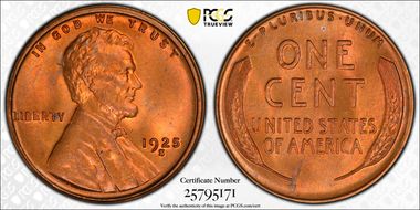 1925-S 1C MS65RD