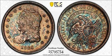 1836 H10C LM-3, 3/Inverted 3, FS-301 MS63