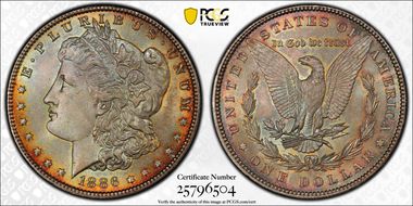 1886 $1 MS66