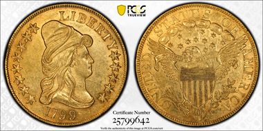 1799 $10 Large Stars Obverse AU55