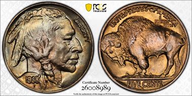 1938-D/S 5C Overmintmark FS-513 MS67