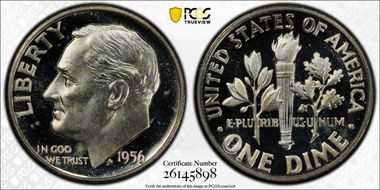 1956 10C PR67DCAM