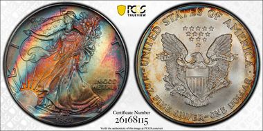 1994 $1 Silver Eagle MS68