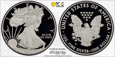 2012-S $1 Silver Eagle 75th Anniversary SF Mint Set First Strike PR70DCAM