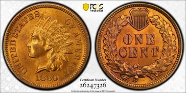 1880 1C MS64RB